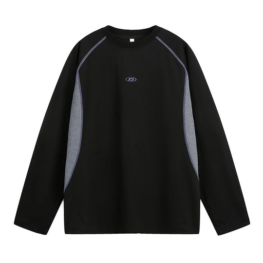 Unisex Langärmliges Sweatshirt mit Raglannähten, Kontrastseiten und minimalistischer Logo-Stickerei Nord Taschen