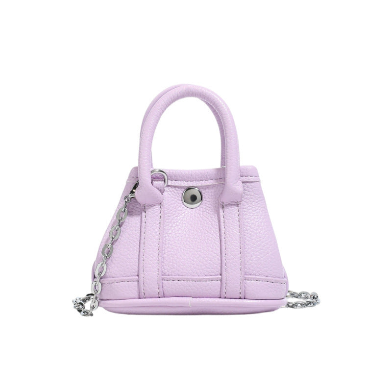 Damen Mini-Handtasche mit geschmeidiger Struktur und abnehmbarem Kettenriemen Nord Taschen