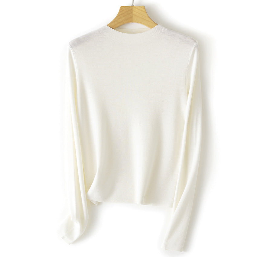 Damen Feinstrick-Pullover mit kurzem Stehkragen und schmaler Silhouette Nord Taschen