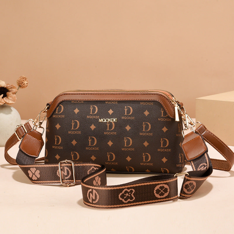 Damen Umhängetasche mit modischem Logoprint und verstellbarem Gurt Nord Taschen