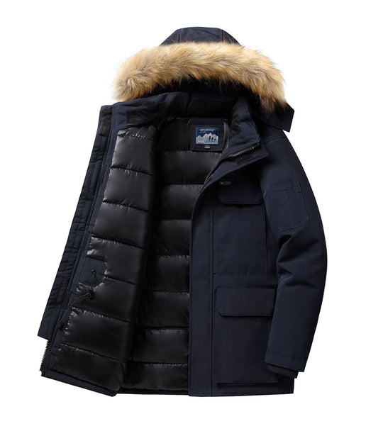Herren Expedition-Parka mit abnehmbarer Kapuze und Kunstfellbesatz Nord Taschen