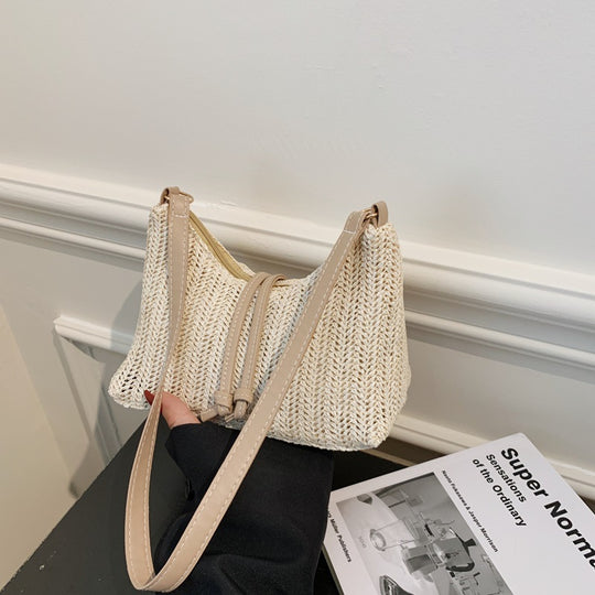 Damen Umhängetasche aus geflochtenem Material mit verstellbarem Trageriemen Nord Taschen