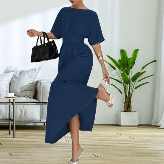 Damen Elegantessent Midi-Kleid mit tiefem Rückenausschnitt und Schleifenbändchen Nord Taschen