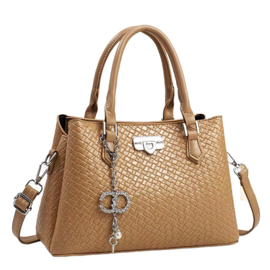 Damen elegante Handtasche mit geflochtenem Lederdesign und abnehmbarem Schulterriemen Nord Taschen