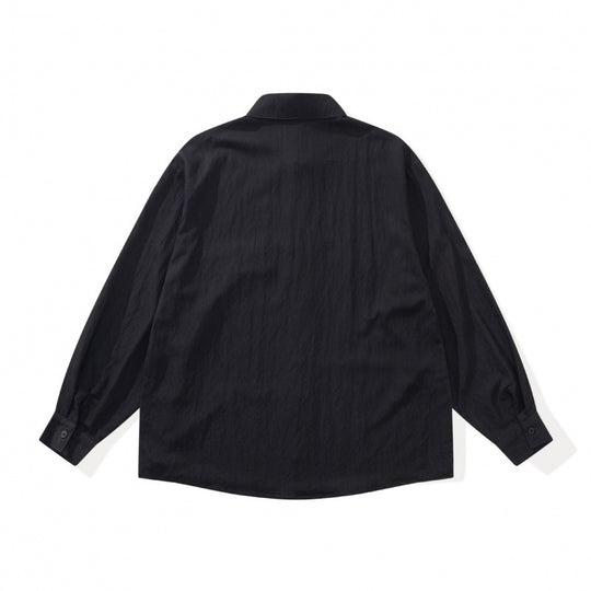 Unisex Oversize-Hemdjacke im Patchwork-Look mit Kentkragen und Brusttasche Nord Taschen