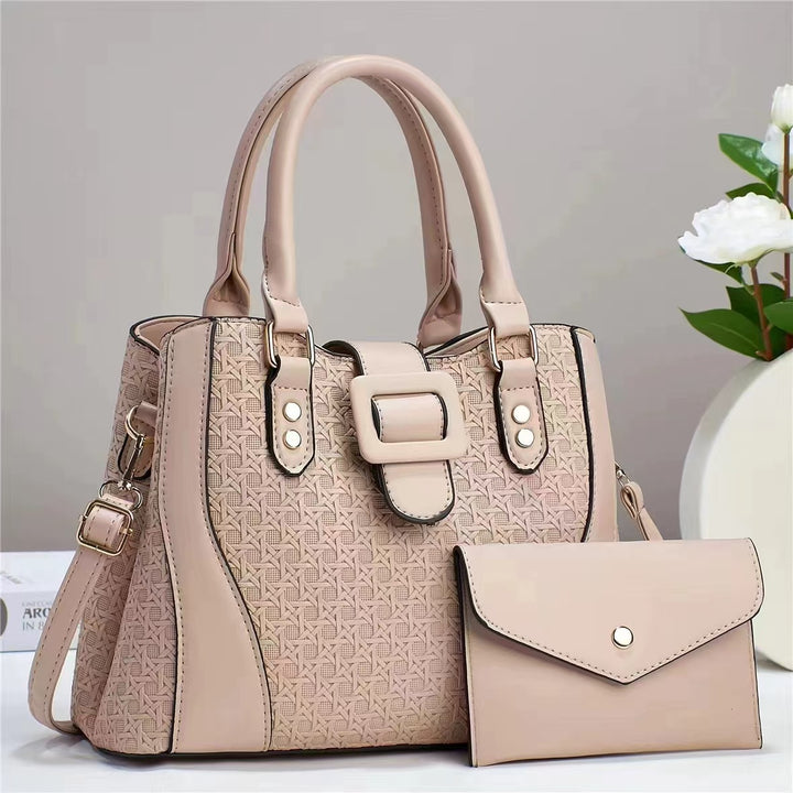 Damen modische Handtasche mit anspruchsvollem Reliefdesign und abnehmbarer Clutch Nord Taschen