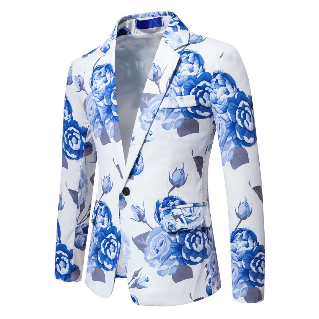 Damen Zweiteiliges Anzugset mit floraler Allover‑Print-Optik, tailliertem Sakko und schmaler Hose Nord Taschen