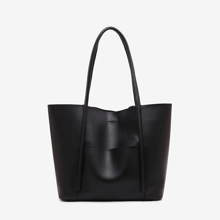 Damen schlichte Ledertasche mit praktischem Innendesign Nord Taschen