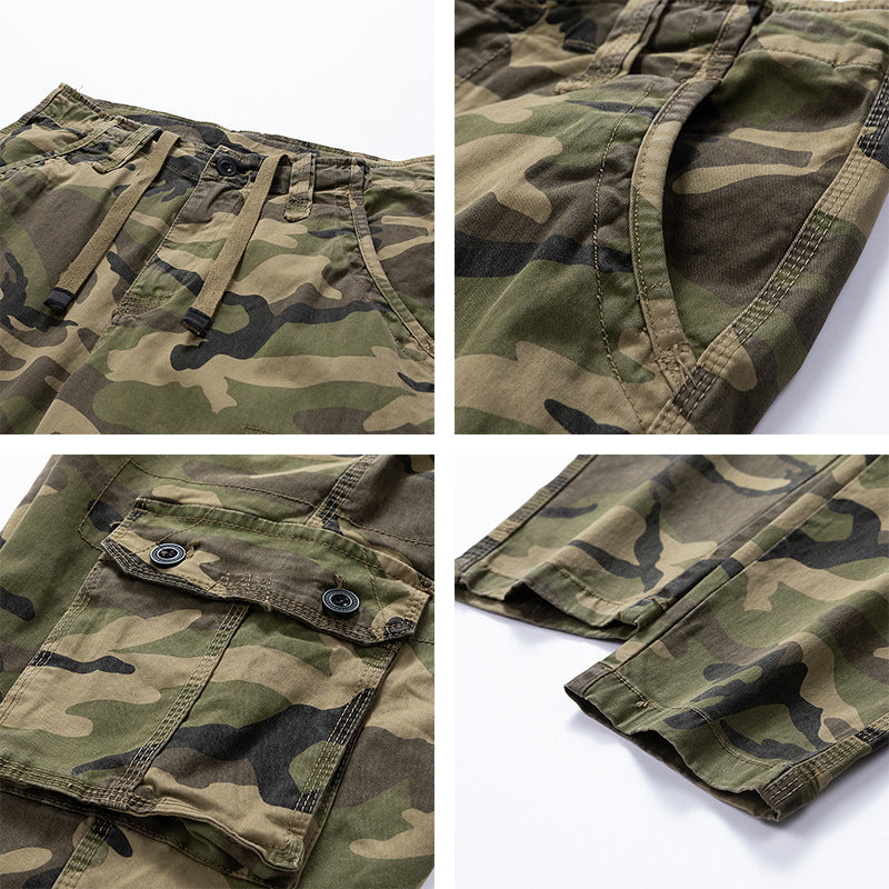 Herren Cargohose im Military‑Look mit Mehrfachtaschen, Kordelzugbund und verstärkten Kniepartien Nord Taschen
