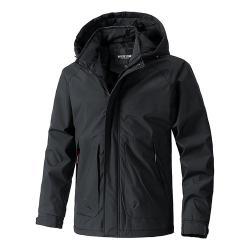 Herren Wasserdichter Outdoor-Parka mit Kapuze, atmungsaktiv und winddicht Nord Taschen