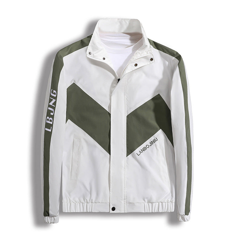 Herren Sportliche Übergangsjacke mit hohem Kragen und modernen geometrischen Akzenten Nord Taschen