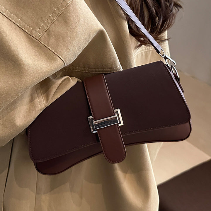 Damen elegante Umhängetasche mit hochwertiger Lederoberfläche und stilvollem Verschluss Nord Taschen
