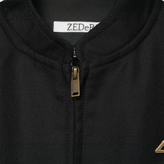 Damen Taillierte Militärjacke im Blousonstil mit Stehkragen und doppelter Zierknopfleiste Nord Taschen