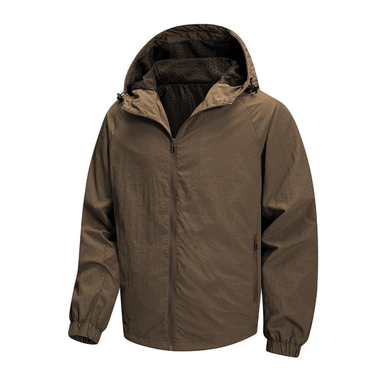 Herren Leichte Übergangsjacke mit Kapuze und atmungsaktiven Einsätzen Nord Taschen