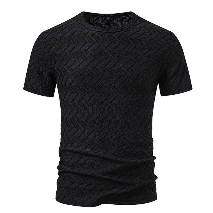 Herren Strukturiertes Kurzarmshirt mit modernem Design