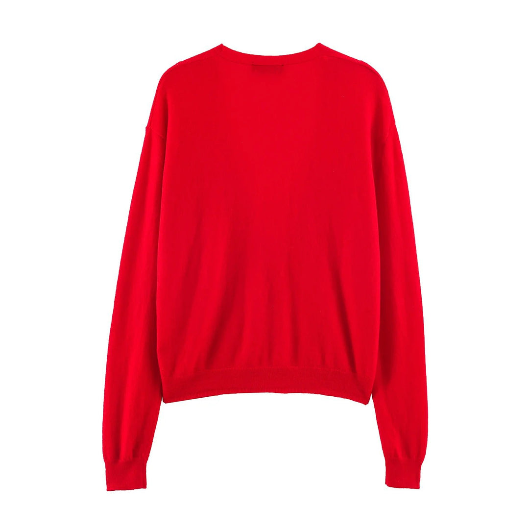 Damen Tiefer V‑Ausschnitt Cardigan mit asymmetrischer Knopfleiste Nord Taschen