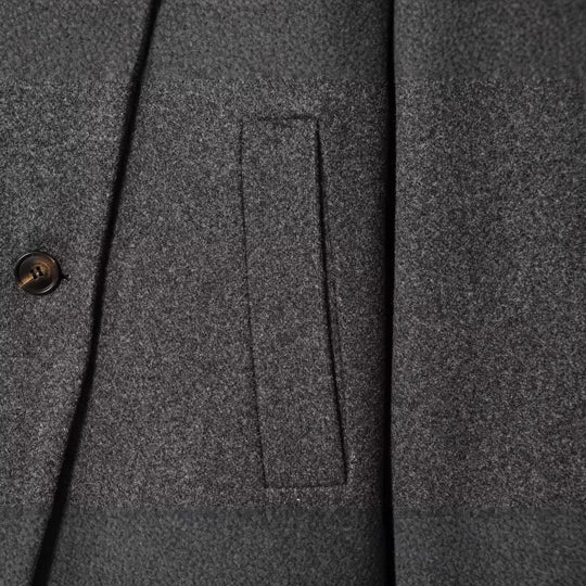 Damen Kurze Boxy-Wollmix-Jacke mit Stehkragen und aufgesetzten Pattentaschen Nord Taschen