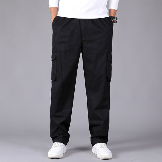 Herren Cargohose im Utility‑Stil mit elastischem Bund, geradem Bein und aufgesetzten Klappentaschen Nord Taschen