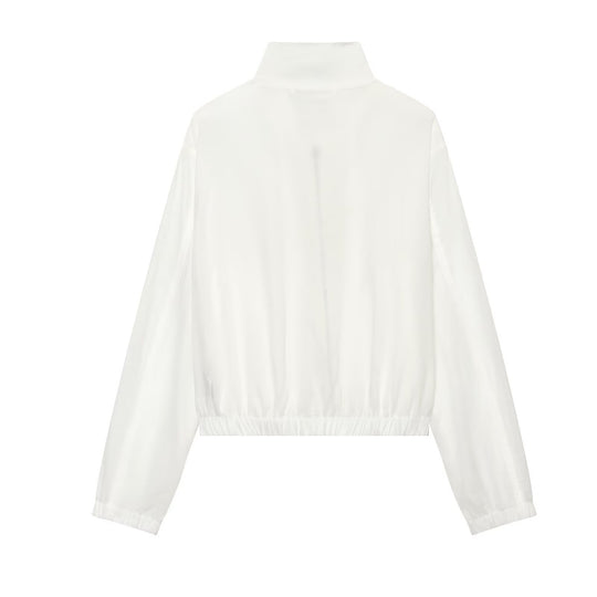 Damen Kurzerblouson im minimalistischen Clean‑Look mit hohem Stehkragen und elastischem Bund Nord Taschen