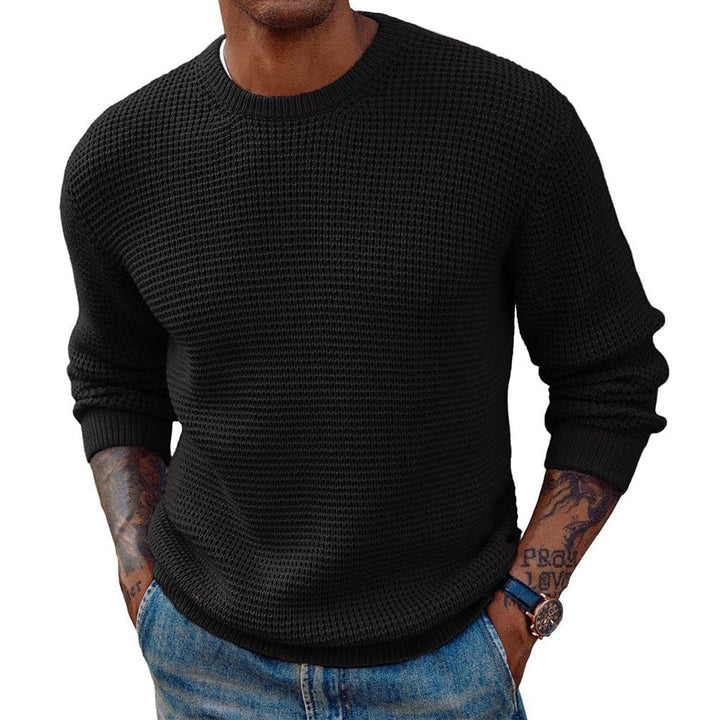 Herren Großer Strickpullover mit strukturiertem Gew Nord Taschene