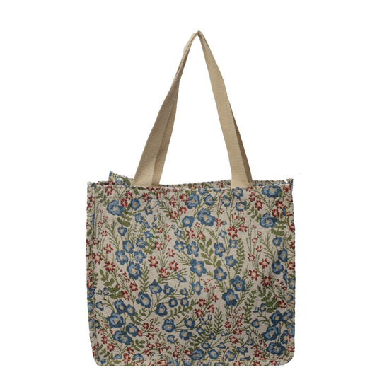 Damen tote Tasche mit floralem Stickdesign und stabilen Henkeln Nord Taschen