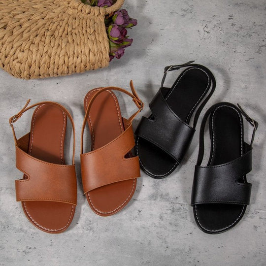 Damen bequeme Sandalen mit offenem Design und verstellbarem Riemen