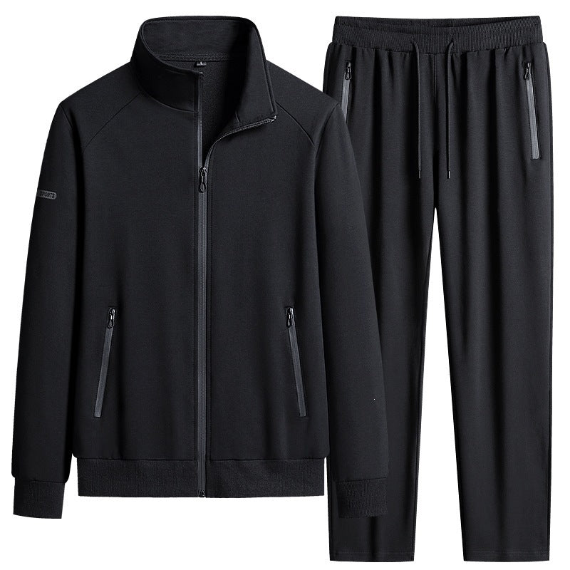 Herren Sportlicher Softshell-Trainingsanzug-Set mit fleecegefütterter Jacke und tapered Jogginghose Nord Taschen