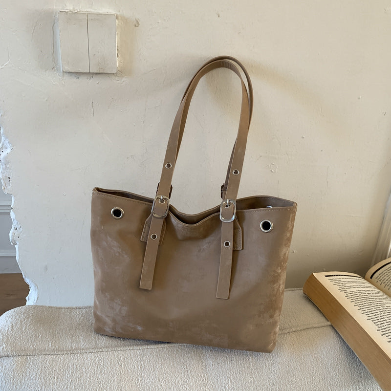 Damen hochwertige Veloursleder-Handtasche Nord Taschen