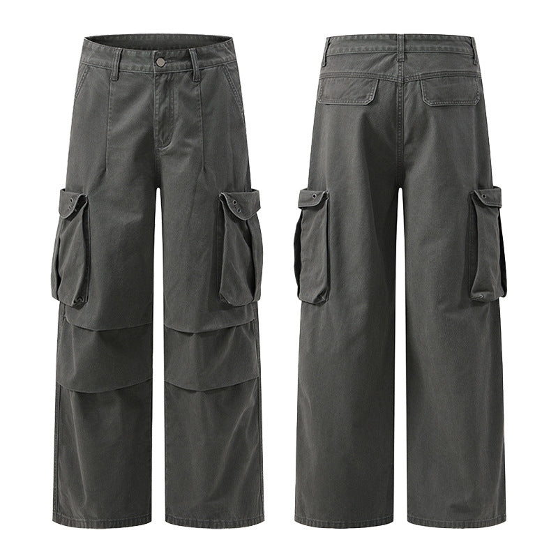 Herren Baggy-Cargohose mit extra weitem Bein, tiefem Schritt und großen Klappentaschen Nord Taschen