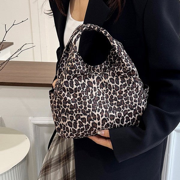 Damen Beuteltasche mit Leopardenmuster Nord Taschen