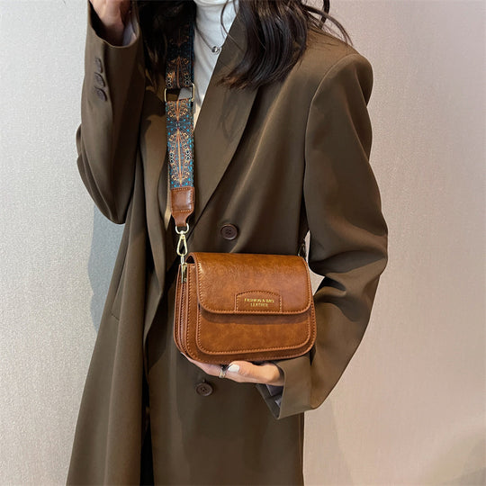 Damen Umhängetasche im Vintage-Look mit aufwendigem Schulterriemen Nord Taschen