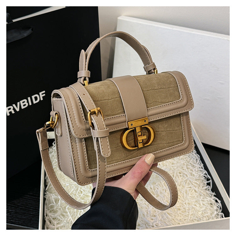 Damen elegante Handtasche mit Krokodilprägung und goldenen Akzenten Nord Taschen
