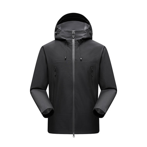 Herren Minimalistische technische dreilagige Softshelljacke mit versiegelten Nähten und wasserdichtem Frontreißverschluss Nord Taschen