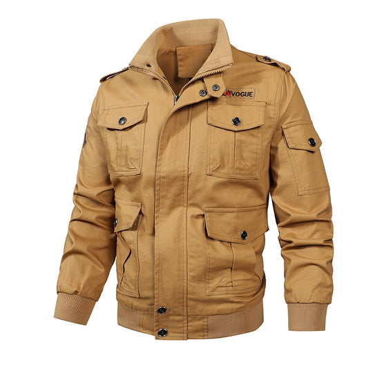 Herren Utility-Feldjacke mit Schulterklappen, mehreren Taschen und Rippbündchen Nord Taschen