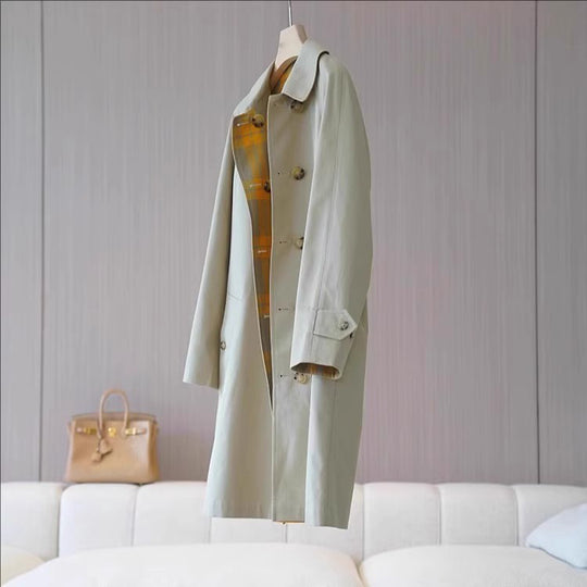 Damen Eleganter Trenchcoat mit doppelter Knopfleiste aus hochwertigem Material Nord Taschen