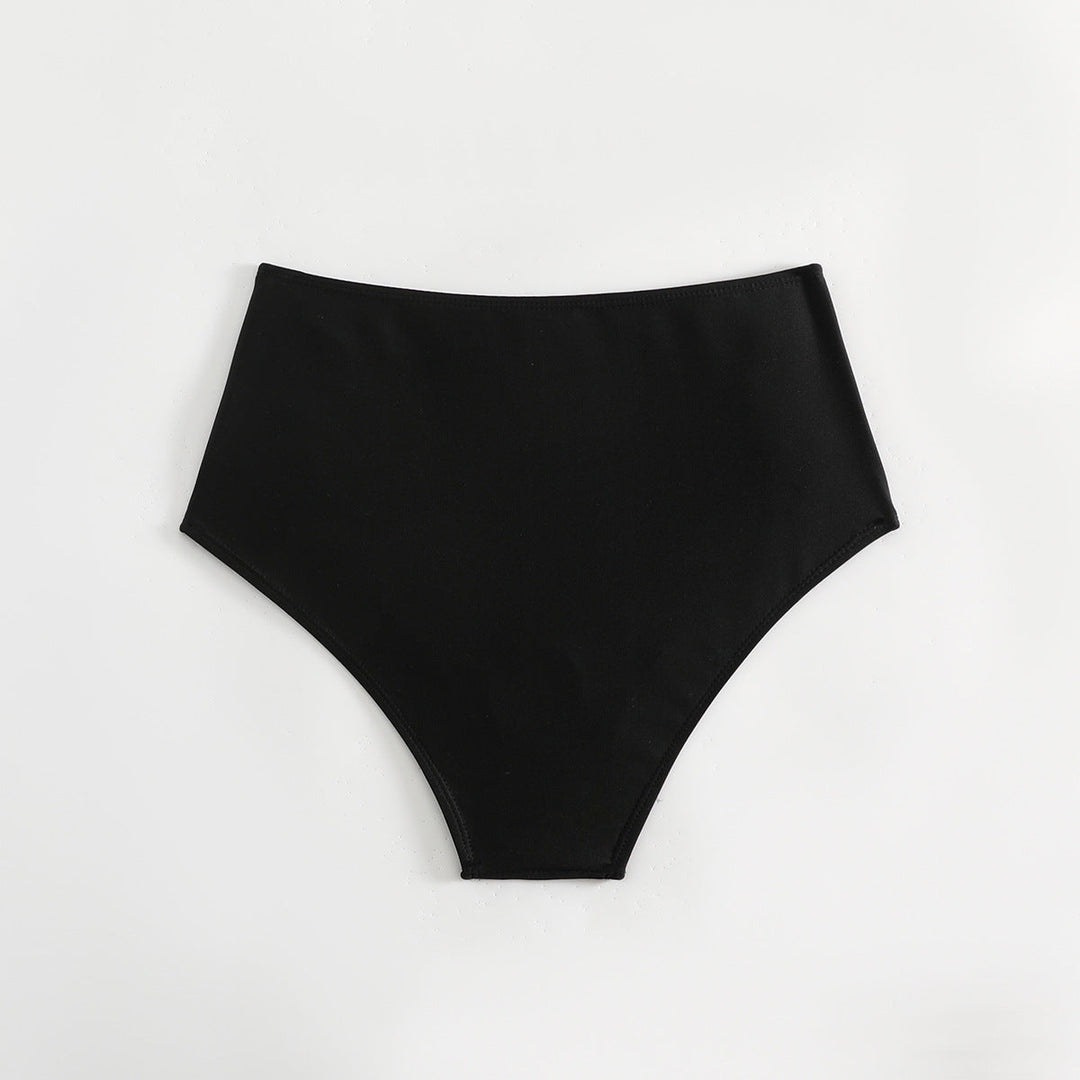 Damen Hoch geschnittener Bikini-Hosen mit Rüschendetails
