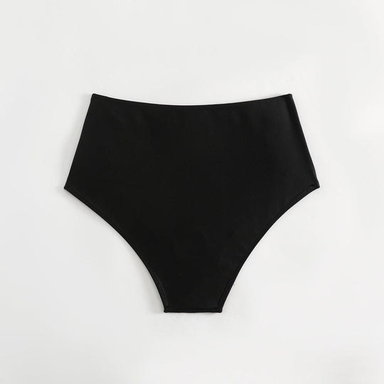 Damen Hoch geschnittener Bikini-Hosen mit Rüschendetails