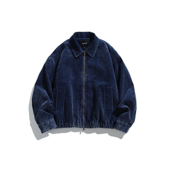 Unisex Cordvelours Bomberjacke mit Reißverschluss und elastischem Saum Nord Taschen