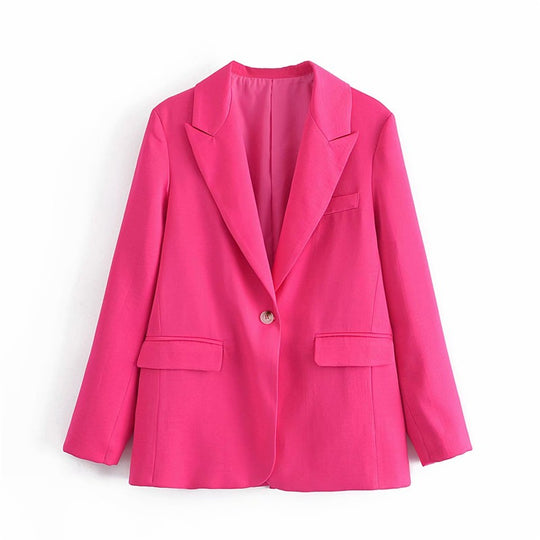 Damen Zweiteiliges Anzug-Set mit Oversized-Blazer und hochtaillierter Weitbein-Hose Nord Taschen