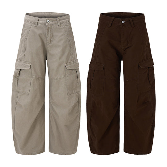 Unisex Ultraweite Cargohose mit tiefem Schritt und großen Klappentaschen Nord Taschen
