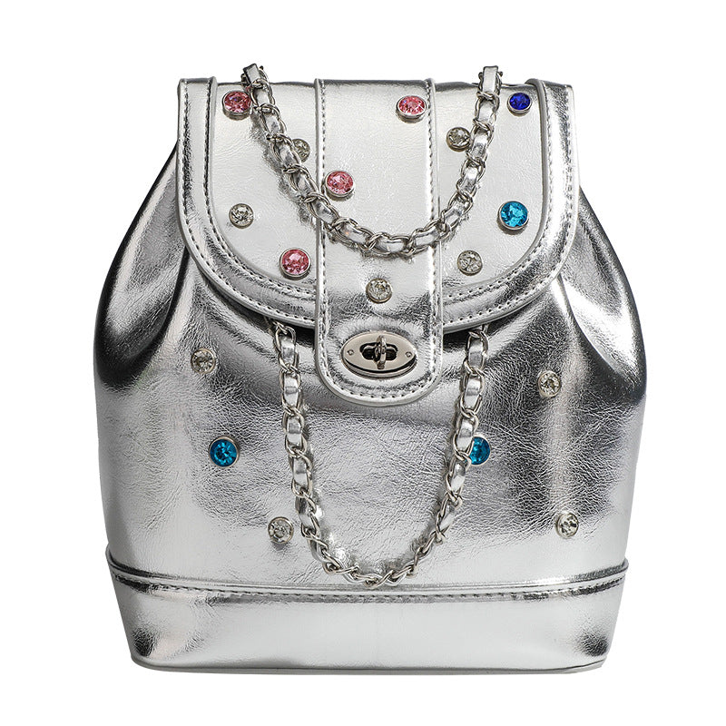 Damen Mini-Rucksacktasche mit funkelnden Strassapplikationen Nord Taschen