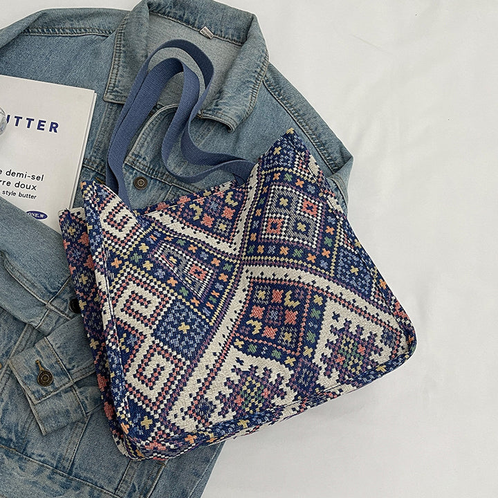 Damen Tragetasche mit modernem ethnischem Muster und strapazierfähigen Tragegriffen Nord Taschen