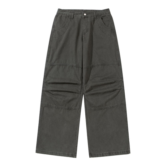 Damen Weite Cropped-Cargohose mit Kniepaneelen und aufgesetzten Taschen Nord Taschen