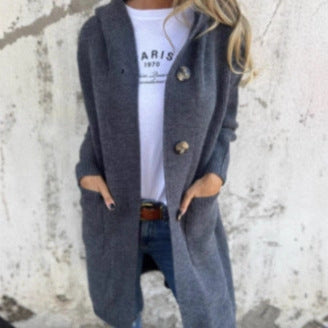 Damen Eleganter Strickmantel Nord Taschen