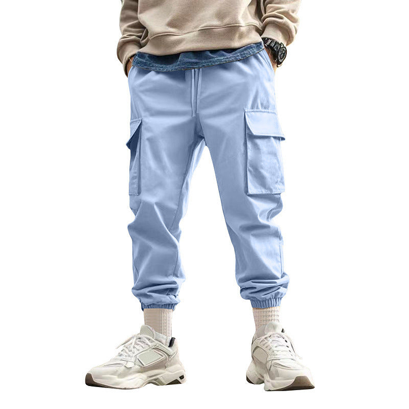Herren Tapered Cargo-Jogginghose mit Kordelzug, aufgesetzten Klappentaschen und elastischen Bündchen Nord Taschen