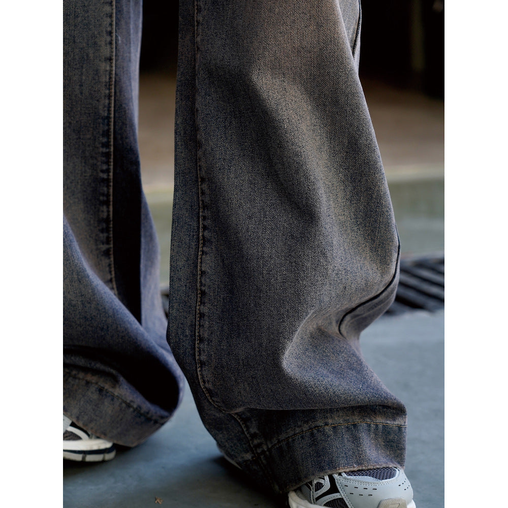 Damen Weite High‑Waist Denim‑Baggy‑Jeans mit extra langem Bein und verwaschener Used‑Optik Nord Taschen