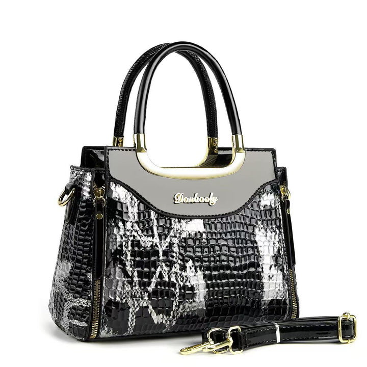 Damen Kreative Handtasche mit Schlangenlederoptik Nord Taschen