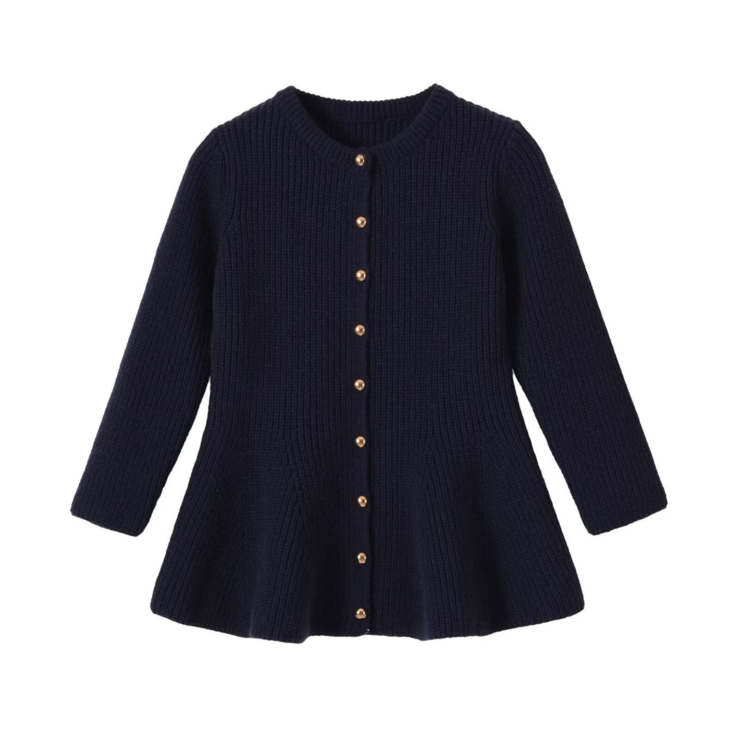 Damen Strickjacke mit tailliertem, ausgestelltem Saum und Zierknopfleiste Nord Taschen