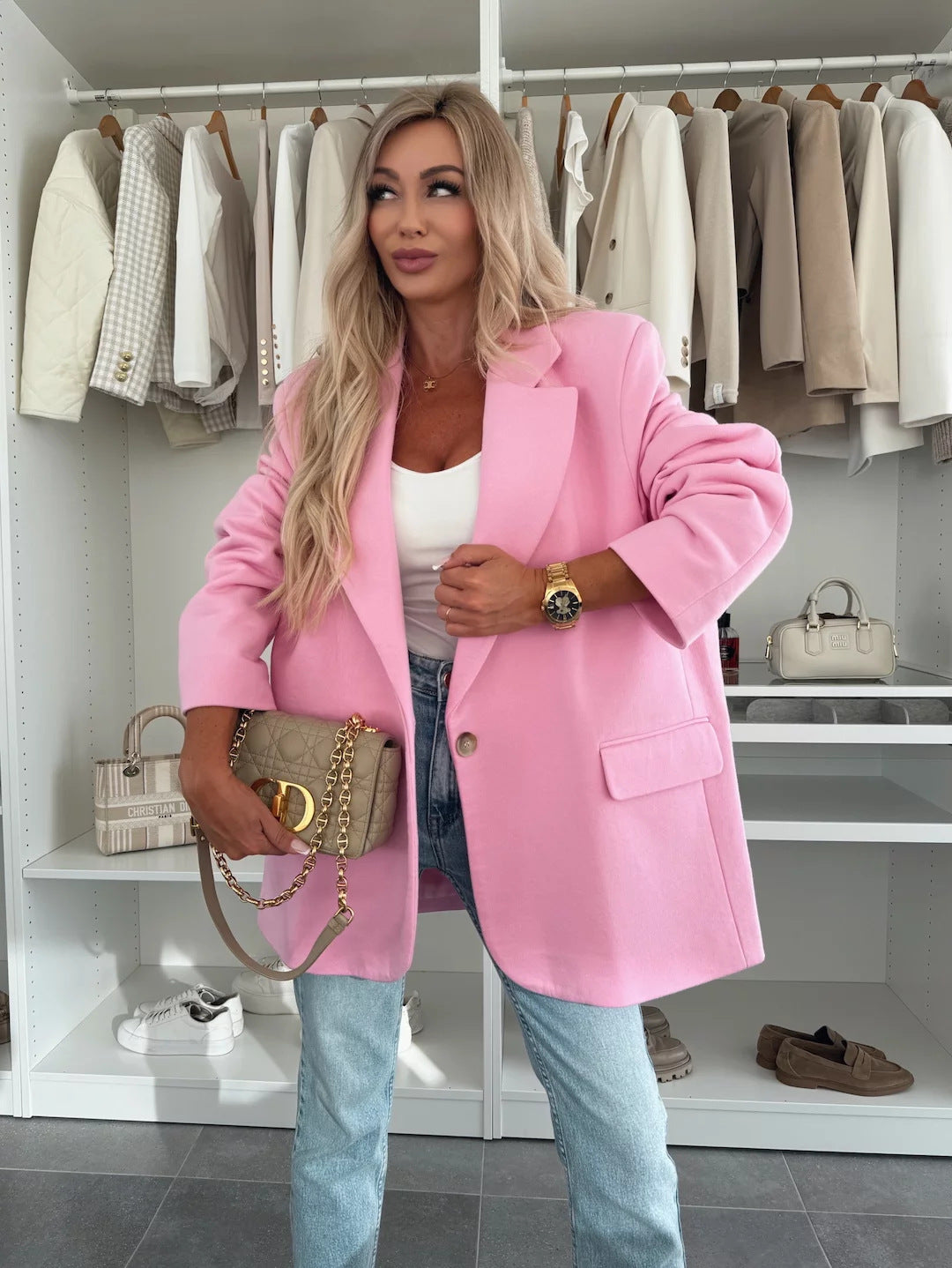 Damen lässiger Oversized Blazer