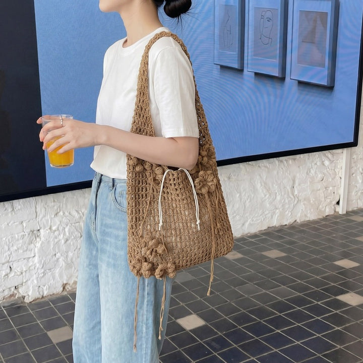 Damen gehäkelte Umhängetasche mit verspieltem Design Nord Taschen